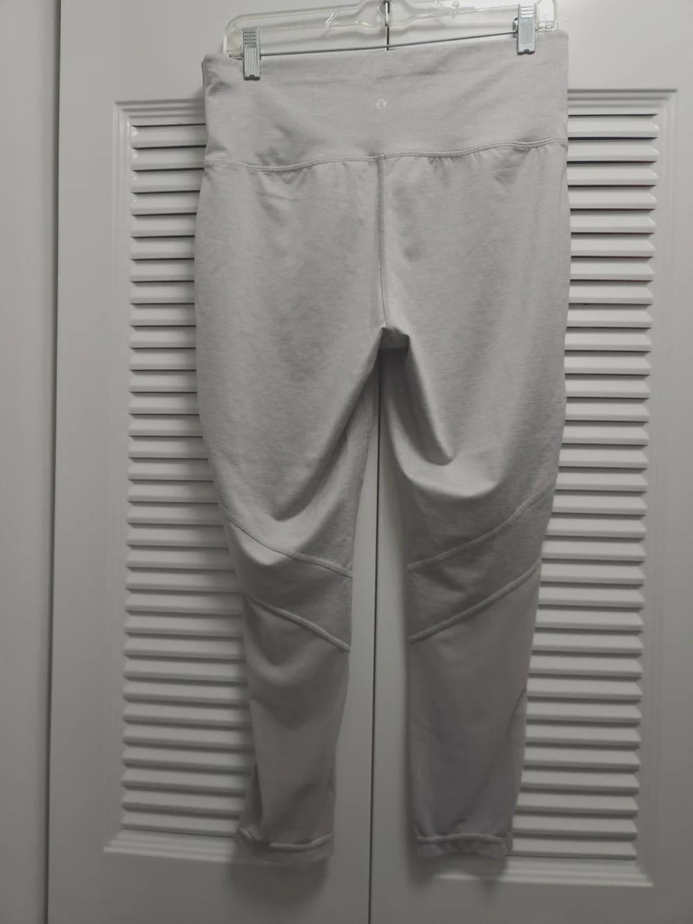 Xersion Train High Rise 7/8 Ankle Leggings Women's Large Light Gray Athletic